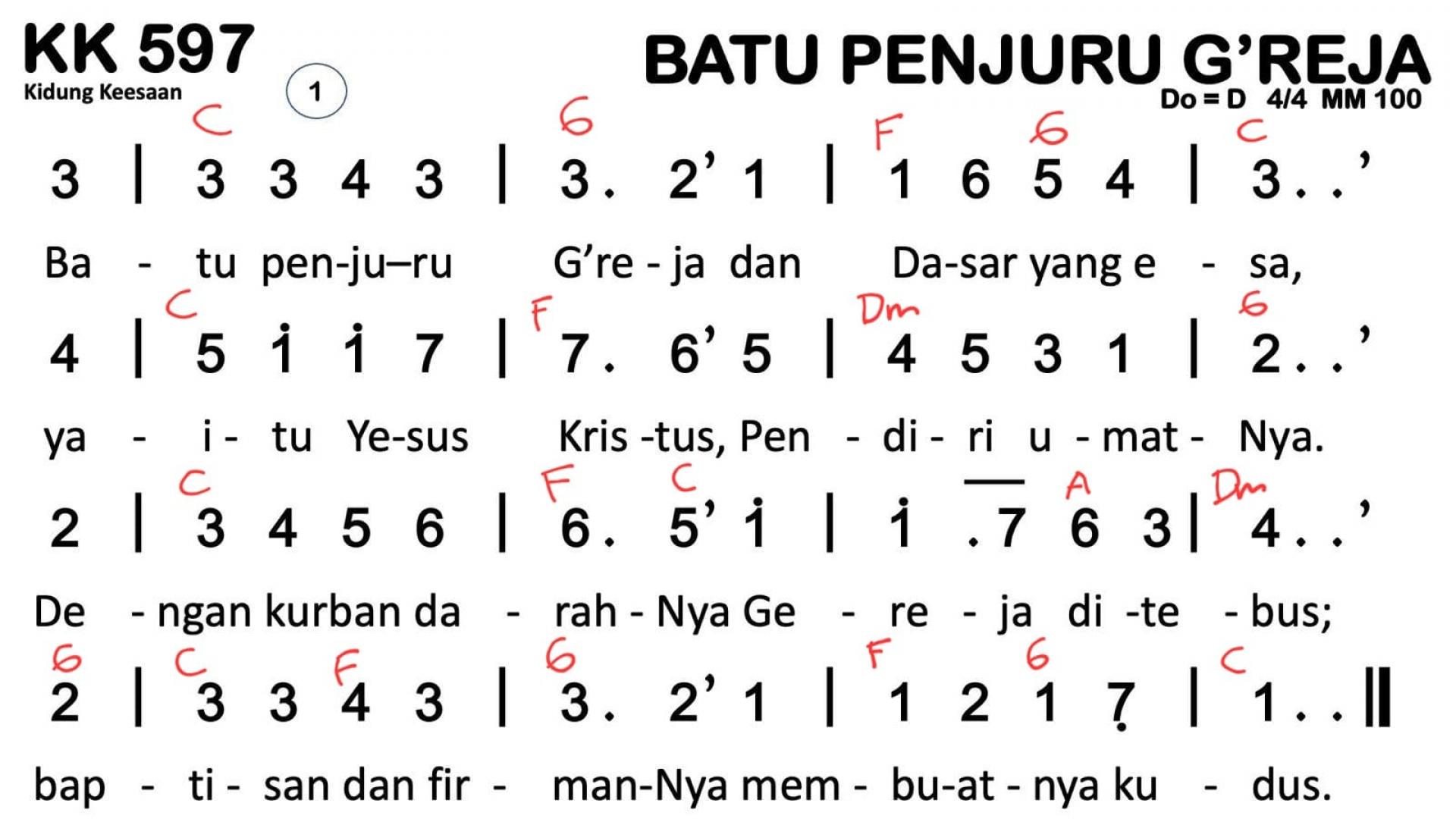 Partitur Chord KK 597
